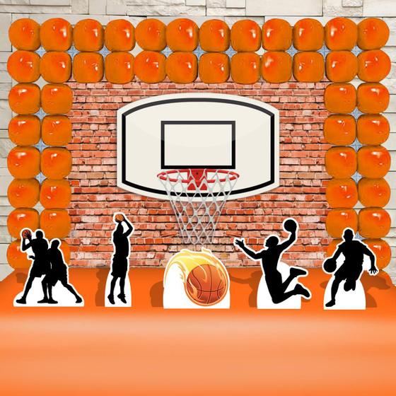 Festa Aniversário Basquete Decoração Cenários Kit Ouro - Impakto Visual ...
