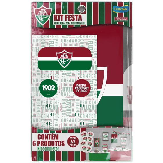 Imagem de Festa Fluminense Kit Decorativo Só Um Bolinho Festa Em Casa