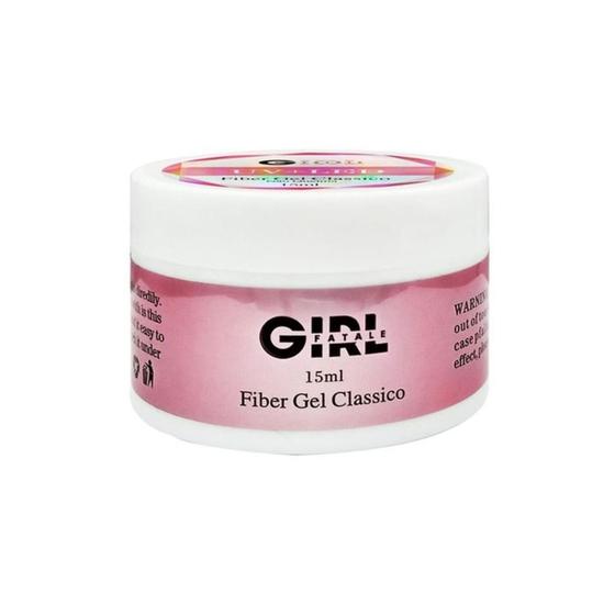 Imagem de Fiber Gel Girl Fatale Led Uv 15ml Unhas Gel Acrigel Original Manicure Profissional - Clear