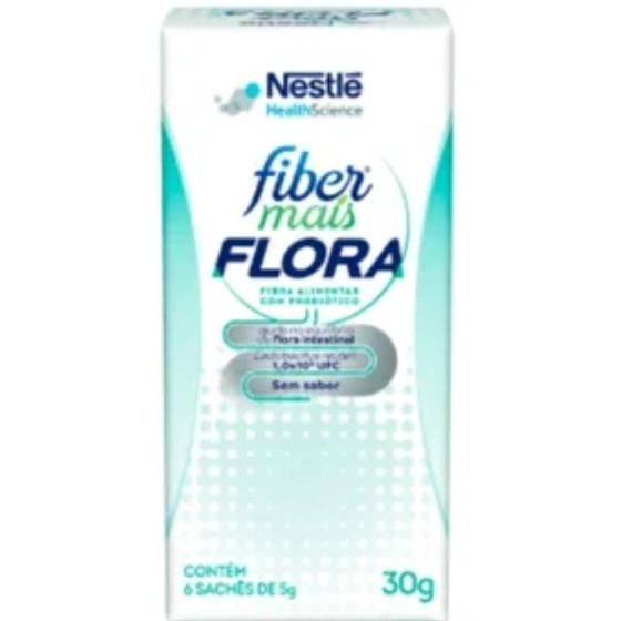 Imagem de Fiber mais flora caixa com 6 sachês de 5g nestlé regular intestino