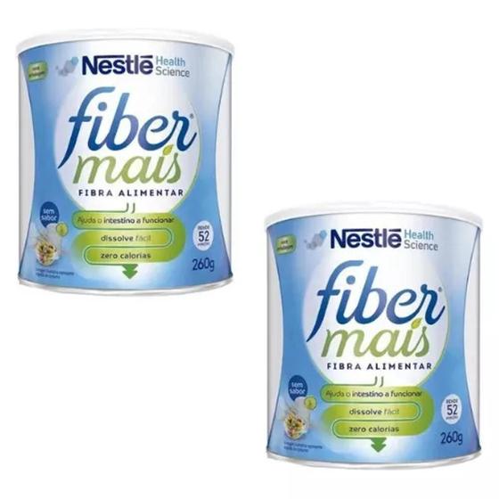 Imagem de Fiber Mais Nestlé,  (kit Com 02 Latas De 260gr) Suplemento