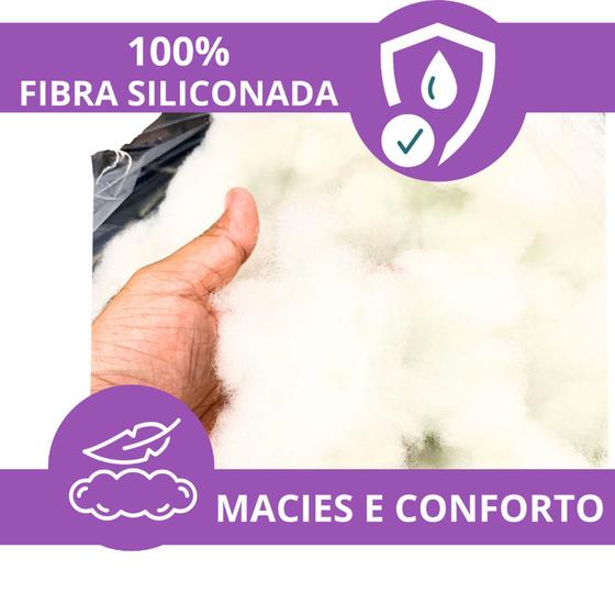 Imagem de Fibra Silicone Branca 1Kg Enchimento  Puff / Travesseiros / Sofás / Poltronas / Almofadas