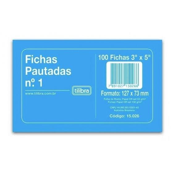 Imagem de Ficha pautada 3x5 100un tilibra n1