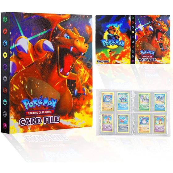 Imagem de Fichario Album Pasta Charizard Porta 240 cartas Pokemon Card