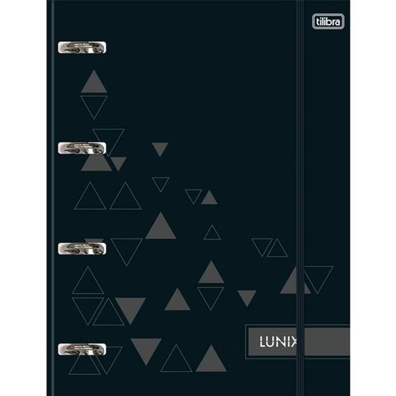 Imagem de Fichário Argolado c/ Elástico Lunix Preto 80 Folhas - Tilibra