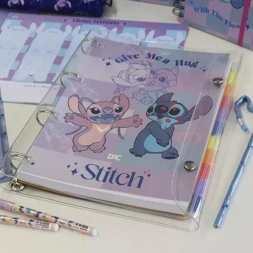 Imagem de Fichário Argolado Stitch 10 Divisórias Coloridas Licenciado