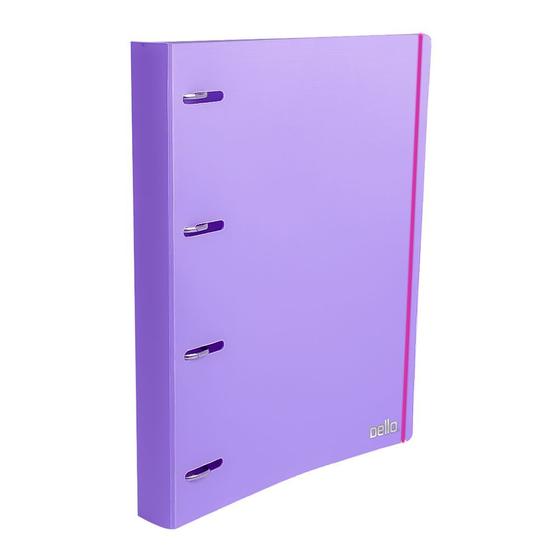 Imagem de Fichario Caderno Argolado PP Full Color Roxo Dello A4