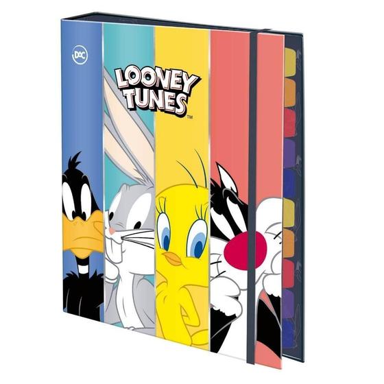 Imagem de Fichário Colegial Dac Looney Tunes Com 48 Folhas
