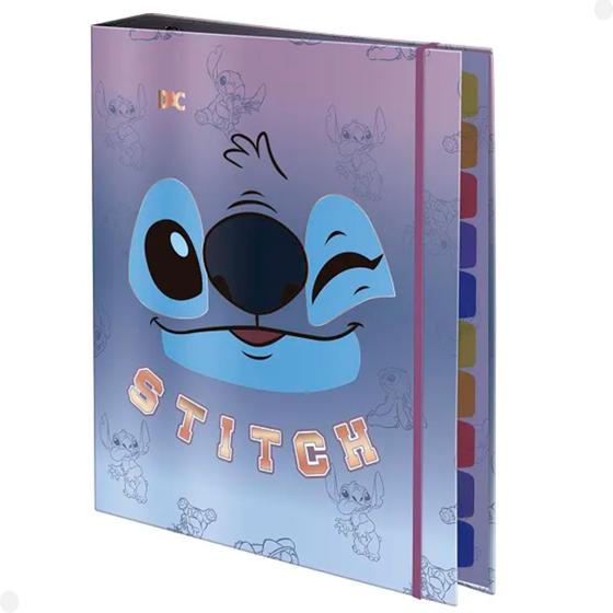 Imagem de Fichário Colegial STITCH 48 Folhas DECORADAS 10 Divisórias