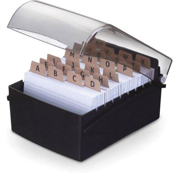 Imagem de Fichario De Mesa C/Base Plastica 5X8 Preto Waleu