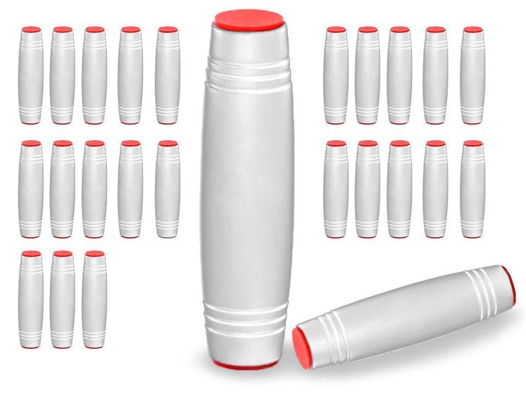 Imagem de Fidget Mokuru Stick Bastao Roller Anti Stress Branco Kit com 25 Unidades (bsl-gira-4 mokuru kit-15)