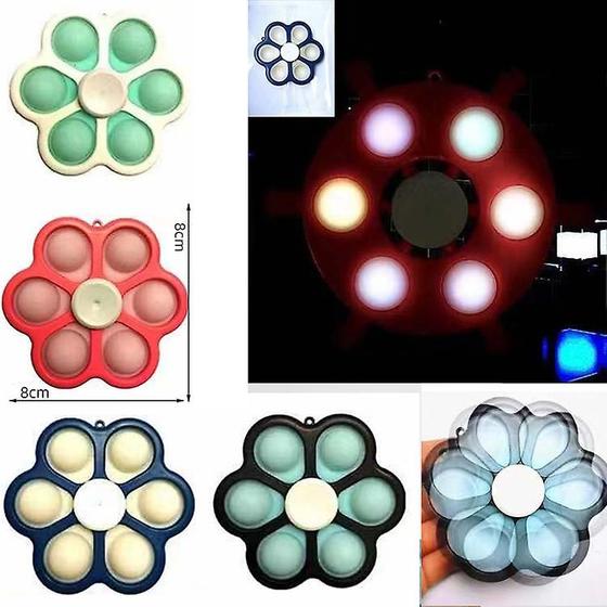 Imagem de Fidget Spinners Wokex Pop Push - 4 Unidades com Design de Flor