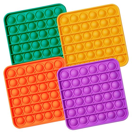 Imagem de Fidget Toy MATICAN Push Pop Bubble - Pacote com 4 Brinquedos Sensoriais