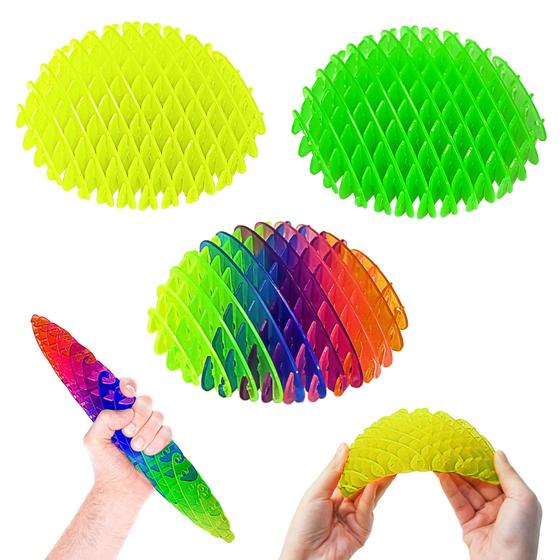 Imagem de Fidget Worm Toy Hcusus, 3 pacotes elásticos para crianças e adultos