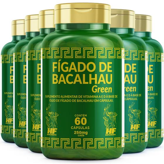 Imagem de Figado bacalhau green hf suplements 250MG 6X60CAPS