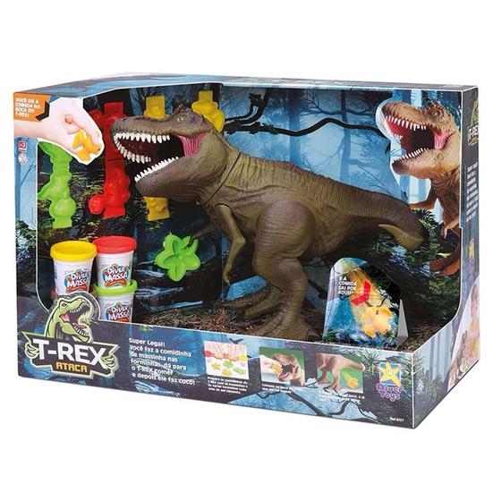 Imagem de Figura com Massa de Modelar - Dinossauro - T-Rex Ataca - Divertoys