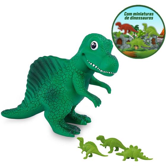 Imagem de Figura com Som - Dino World Baby - Espinossauro com Dinossaurinhos - Cotiplás