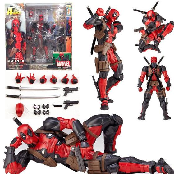 Imagem de Figura de ação Deadpool, material de PVC de 16 cm de altura com caixa