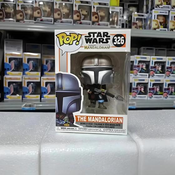 Imagem de Figura de Ação Funko Pop! Star Wars Mandalorian - Brinquedo Colecionável