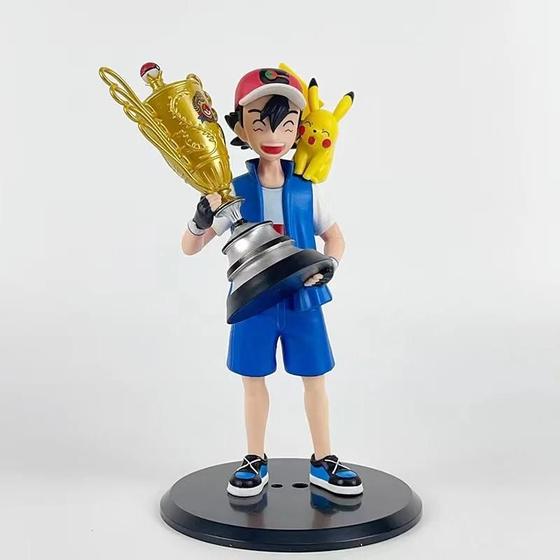 Imagem de Figura de Ação Pokémon Ash - Treinador Infantil PVC - Brinquedo Anime