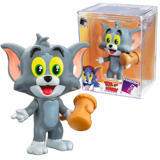 Imagem de Figura De Ação Tom Boneco Articulado Decorativo Em Caixa Acrílica Coleção Tom E Jerry - Líder Brinquedos