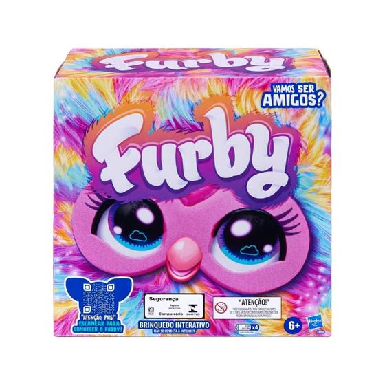 Imagem de Figura de Pelúcia Interativa Furby Com Luz E Som Tie Dye - Hasbro