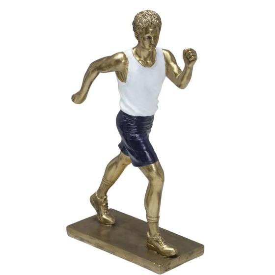 Imagem de Figura Decorativa Estatueta Homem Atleta  26 X 15 X 7 Cm