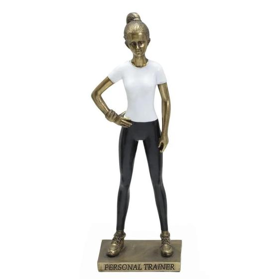 Imagem de Figura Decorativa Estatueta Mulher Personal Trainer 25 X 8 X