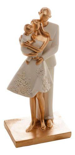 Imagem de Figura Decorativa Wolff Família De Resina Branco 9cm X 20cm