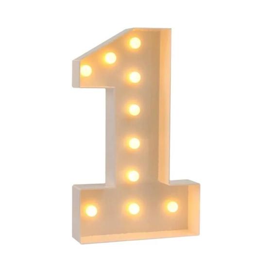 Imagem de Figura Gigante De Número De Aniversário Com Luz LED 91,5 Cm Para Decoração De Chá De Bebê De
