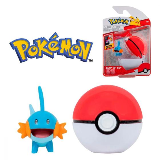 Imagem de Figura Mudkip + Poke Bola Clipe Pokemon - Sunny 2606