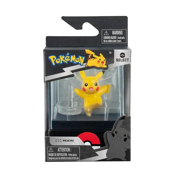 Imagem de Figura Pokemon Pikachu Batalha 5cm Colecionável com case Coleção Sunny Select 3282 Serie 2