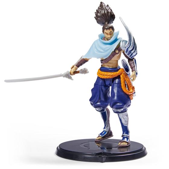 Imagem de Figura Yasuo de 4' premium c/ espada - Série Campeões, colecionador 12+