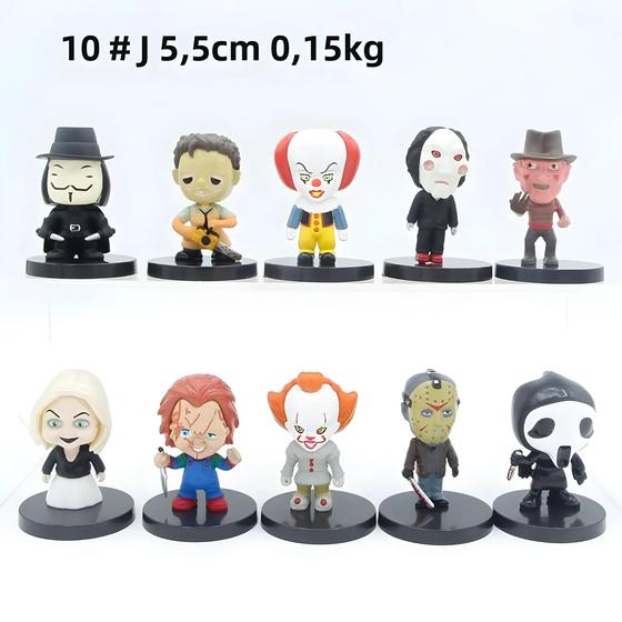 Imagem de Figuras de Ação de Personagens de Terror em PVC - V de Vingança, Chucky, Freddy, Jason