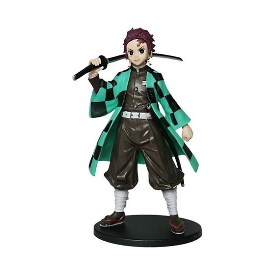 Imagem de Figuras de Ação Demon Slayer - Tanjiro, Nezuko, Zenitsu e Inosuke - PVC Kimetsu No Yaiba