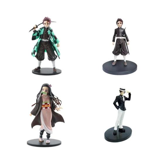 Imagem de Figuras de Ação Demon Slayer - Tanjirou, Nezuko, Zenitsu e Inosuke