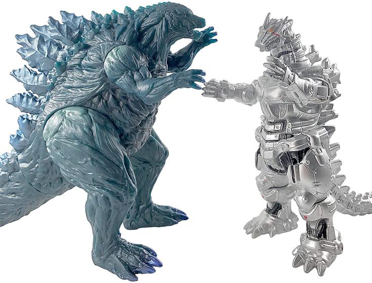 Imagem de Figuras de Ação Godzilla e MechaGodzilla com Mochila - 2021, Juntas Móveis e Vinil Macio