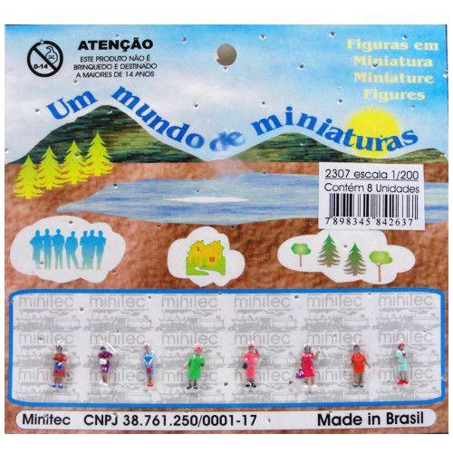 Imagem de Figuras de Pessoas Para Maquetes 1/200 2307 Minitec 08 Peças