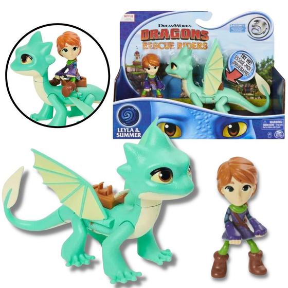 Figuras Dragão e Viking Dragons Rescue Riders Leyla & Summer - Spin ...