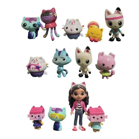 Imagem de Figuras Gabby's Dollhouse - Conjunto com 13 Peças e Cápsula de Mercado