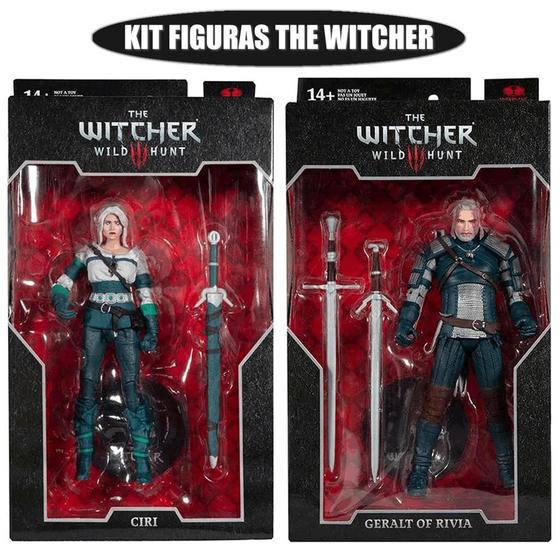 Imagem de Figuras Geralt de Rivia Ciri The Witcher Wild Hunt Mcfarlane