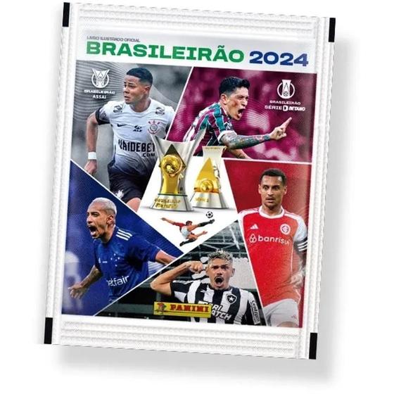Imagem de Figurinhas Campeonato Brasileiro 2024  Envelope com 5 Cromos, Display com 100 Unidades