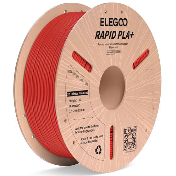 Imagem de Filamento para impressora 3D ELEGOO Rapid PLA Plus 1,75 mm vermelho 1 kg