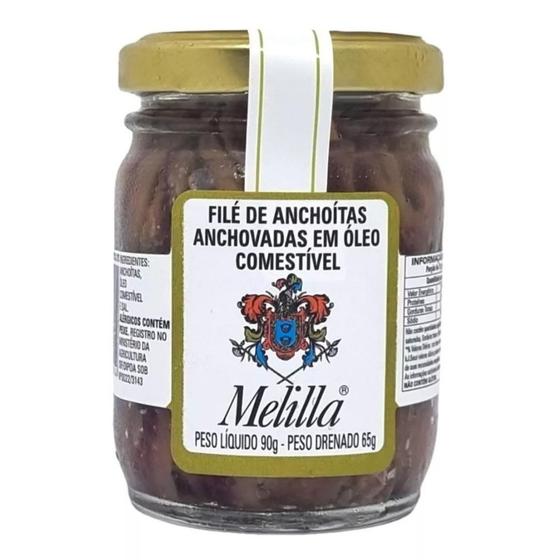 Imagem de Filé De Anchova Aliche Argentino Melilla 90g Sardela Pizza