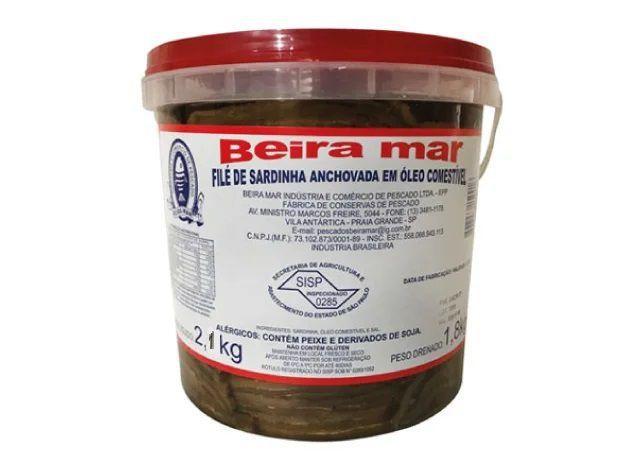 Imagem de Filé de Sardinha Anchovada Beira Mar 2,1 kg