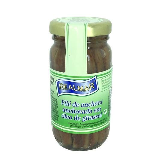 Imagem de Files De Anchoveta Anchovada Em Oleo Girasol Realmar 60G