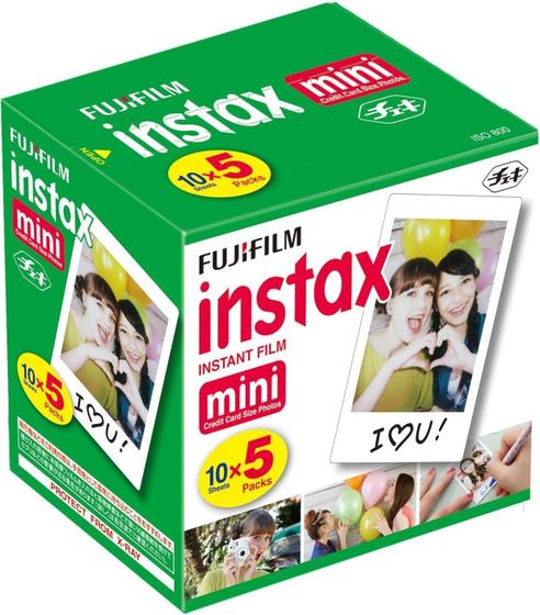 Imagem de Filme instantâneo Fujifilm Instax Mini, pacote com 10 folhas x 5 (50)