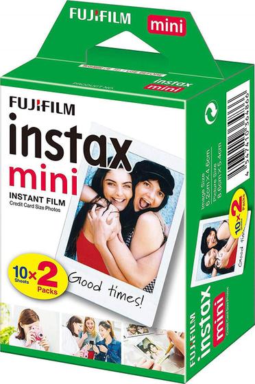 Imagem de Filme Instantâneo Instax Mini FujiFilm Kit com 20 Fotos 54x86 mm