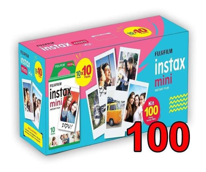 Imagem de Filme Instax Mini Com 100 Fotos, Fujifilm