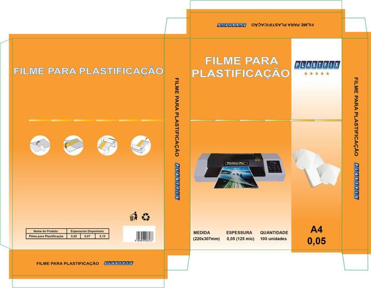 Imagem de Filme Plastico Para Plastificação A4 0,05 220X307  Plastfix